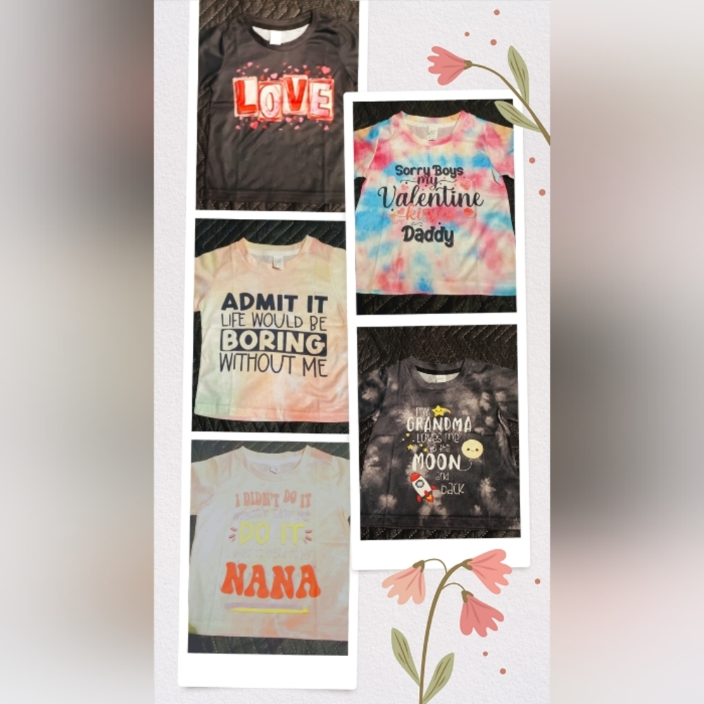 5 Girl T-shirts Bundle Size 18 Months